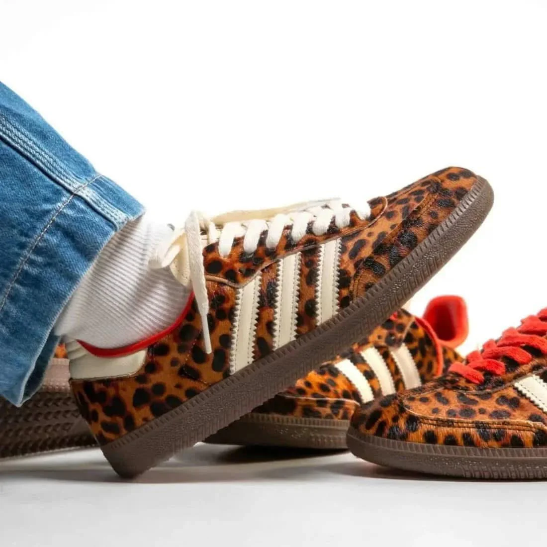 Adidas Samba OG Preloved Red Leopard (Women's) - Image 5