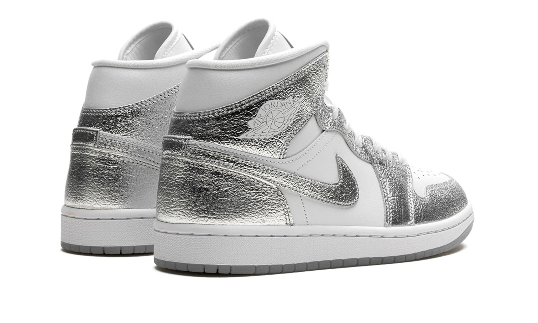 Air Jordan 1 Mid SE Metallic Silver - Image 3