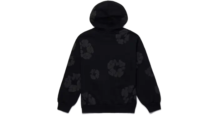 Denim Tears Cotton Wreath Hoodie Black Monochrome - Image 2