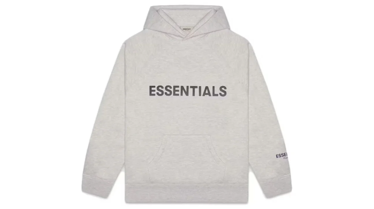 Fear of God Essentials Pullover Hoodie Applique Logo Heather Oatmeal