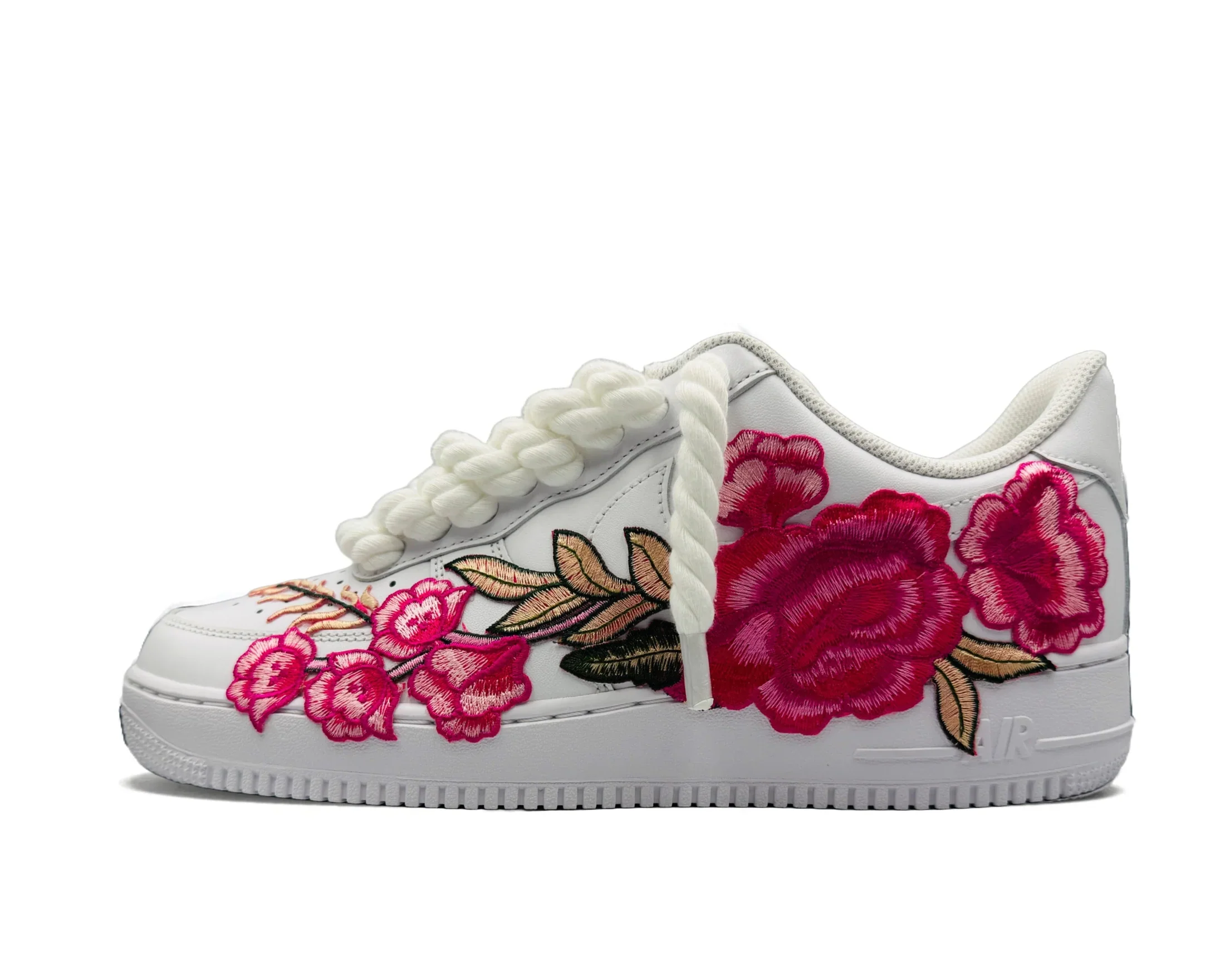 Nike Air Force 1 Low ‘07 White / Pink Rose Rope Laces