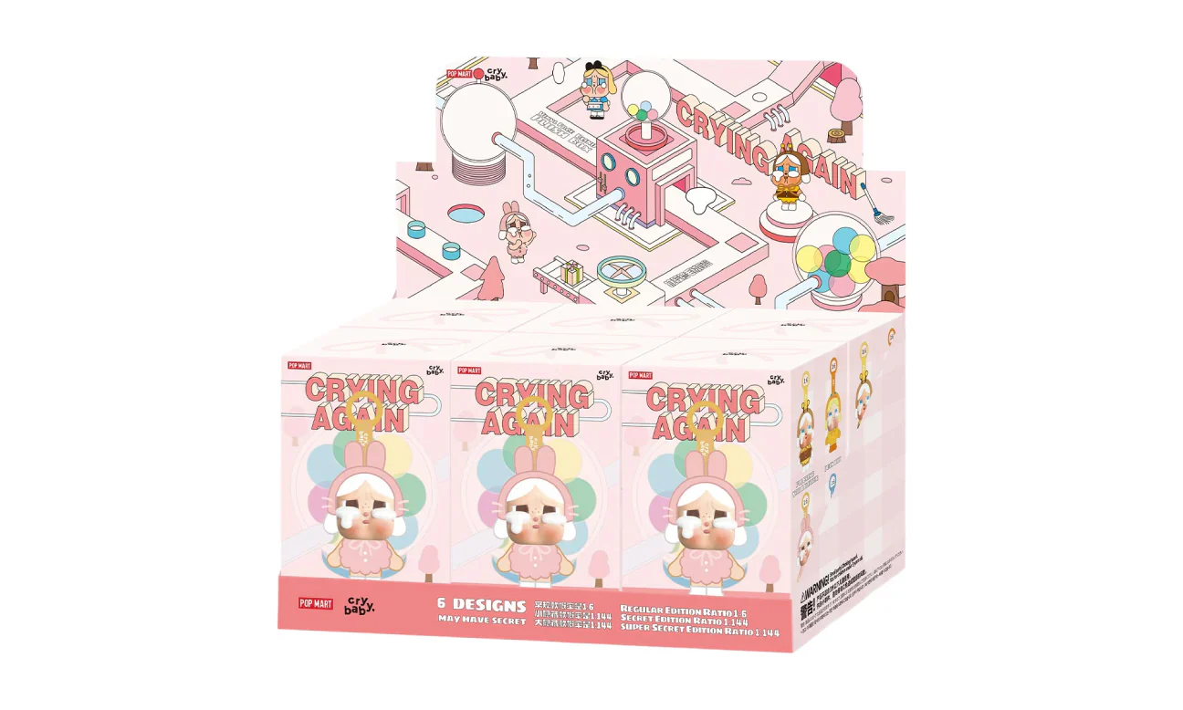 Pop Mart CryBaby Crying Again Series Vinyl Face Plush Sealed Case (6 Blind Box)