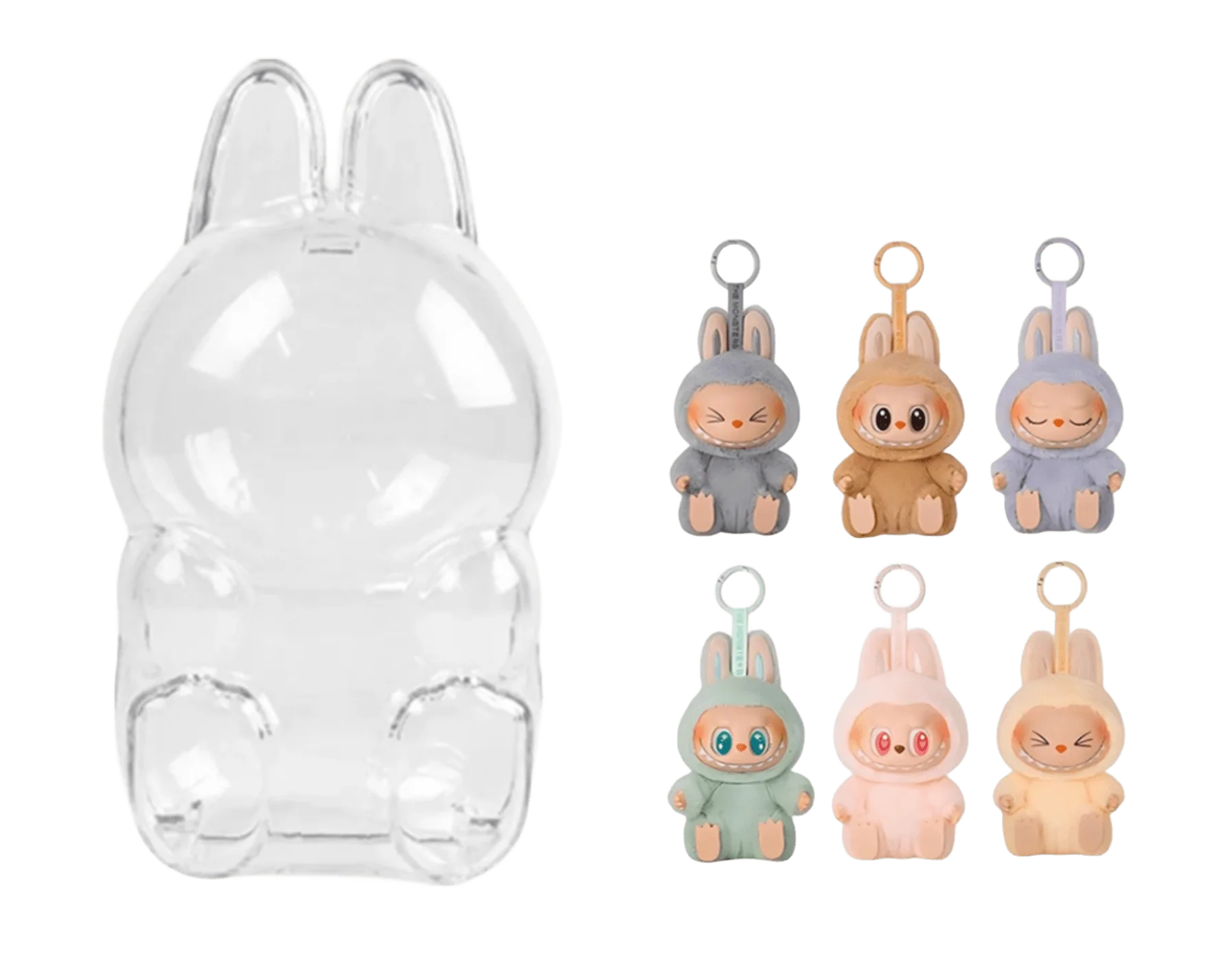 Labubu Doll Transparent Protective Cover Macarons & Have a seat & Coca Cola - Image 3