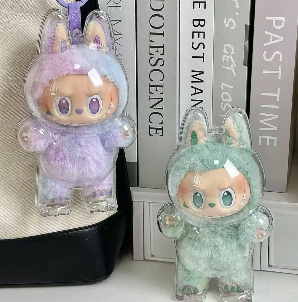 Labubu Doll Transparent Protective Cover Macarons & Have a seat & Coca Cola - Image 7