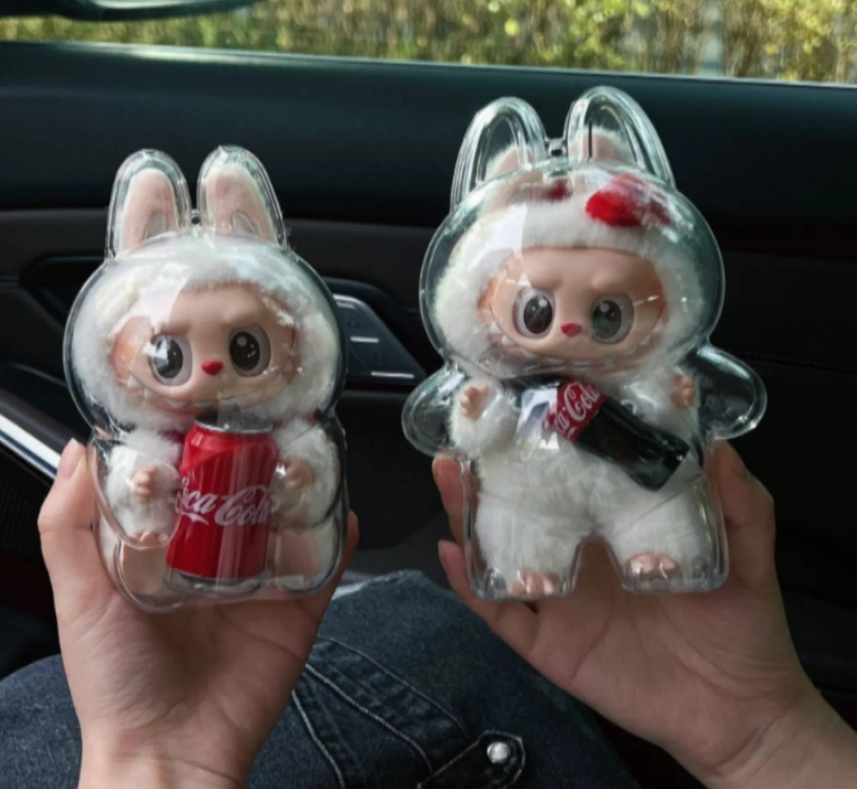 Labubu Doll Transparent Protective Cover Macarons & Have a seat & Coca Cola - Image 8