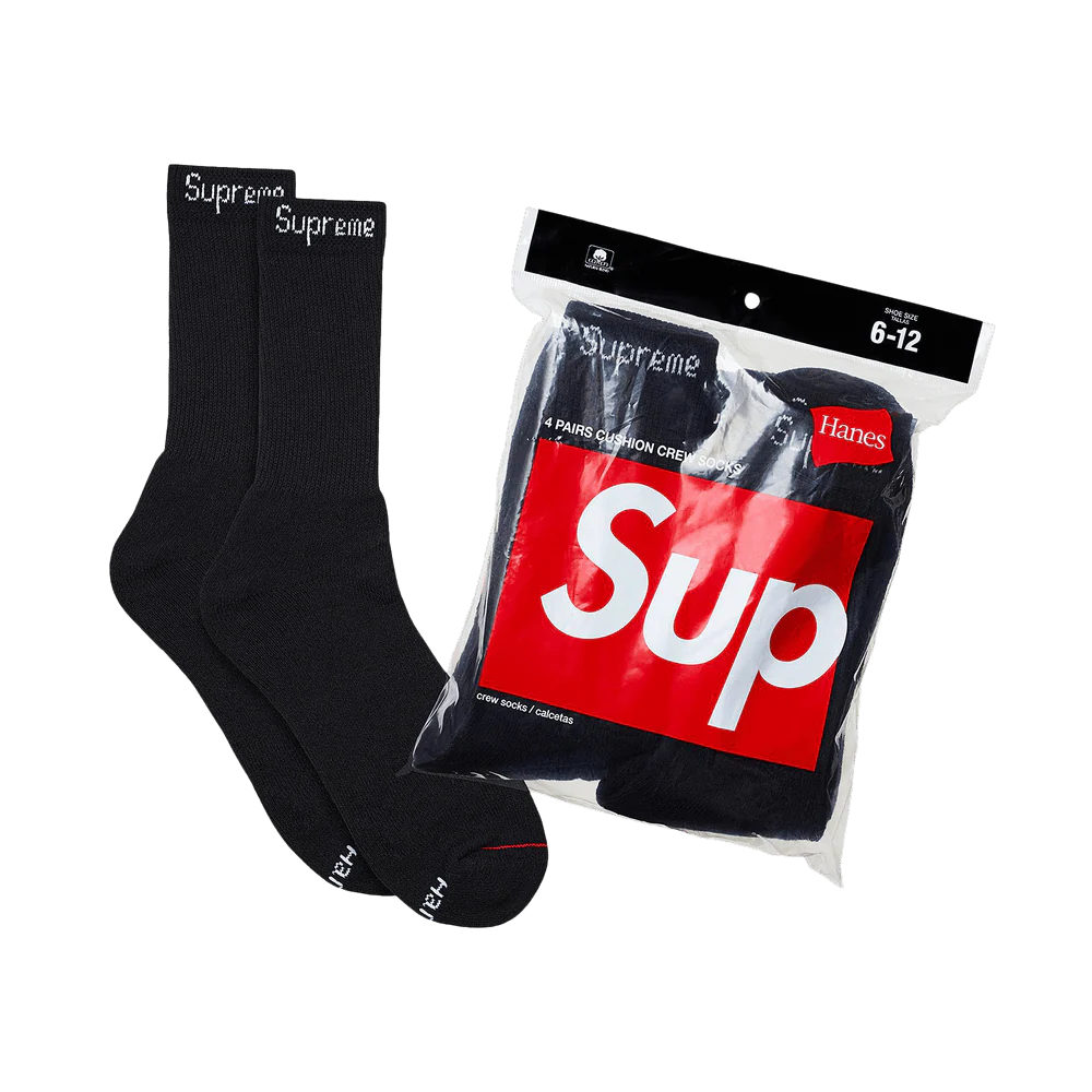 Supreme x Hanes Crew Socks (4 Pack) - Image 2