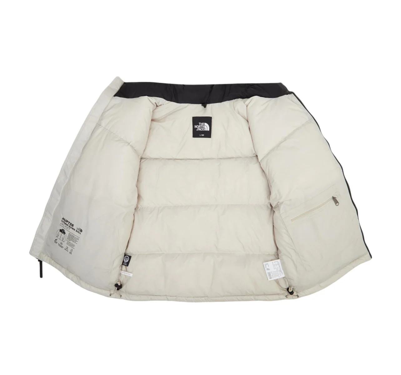 The North Face Eco Nuptse Jacket White/Beige - Image 3